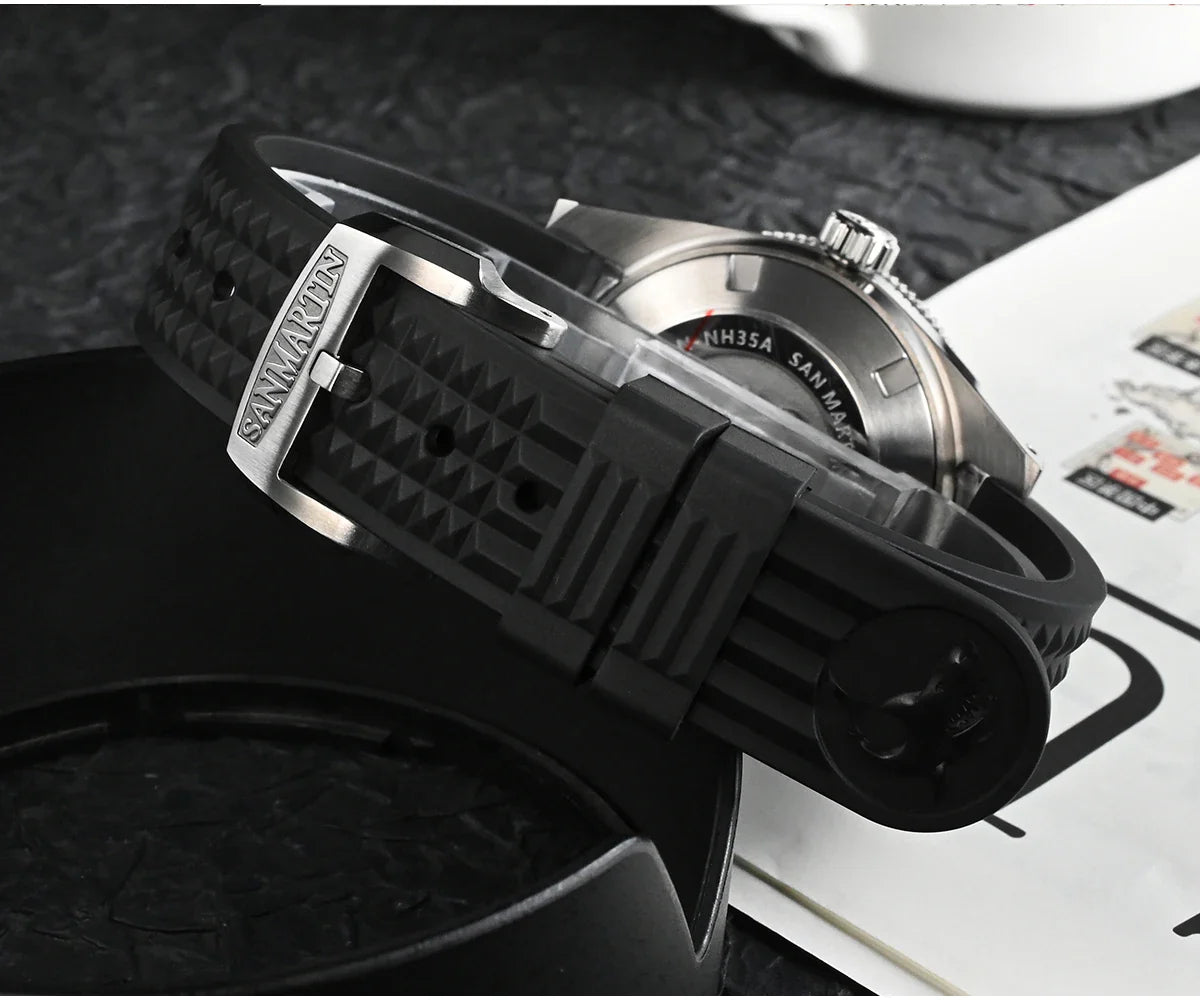 San Martin 62mas V4 Diver SN0007G 41mm NH35 Automatic AR Sapphire  Date Window 20bar c3 Luminous