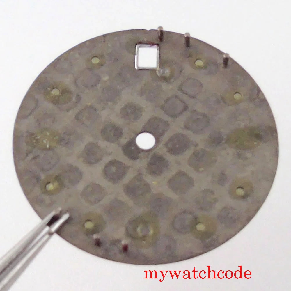 28.5mm Green Blue Red No Logo Luminous Marks Watch Dial Face For NH35 Automatic Movement