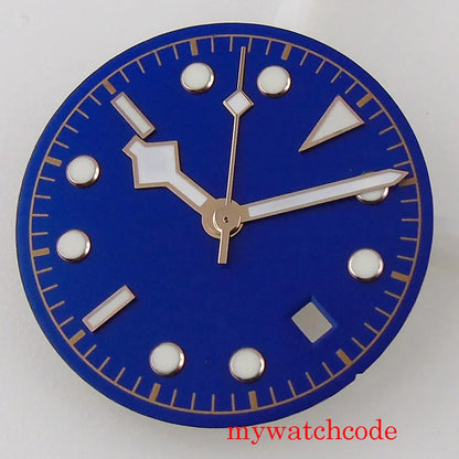 30.5mm Black Blue Green Watch Dial For NH35A MIYOTA 8215 821A 8205 Mingzhu 2813 Movement With Date Window Wristwatch Replacement