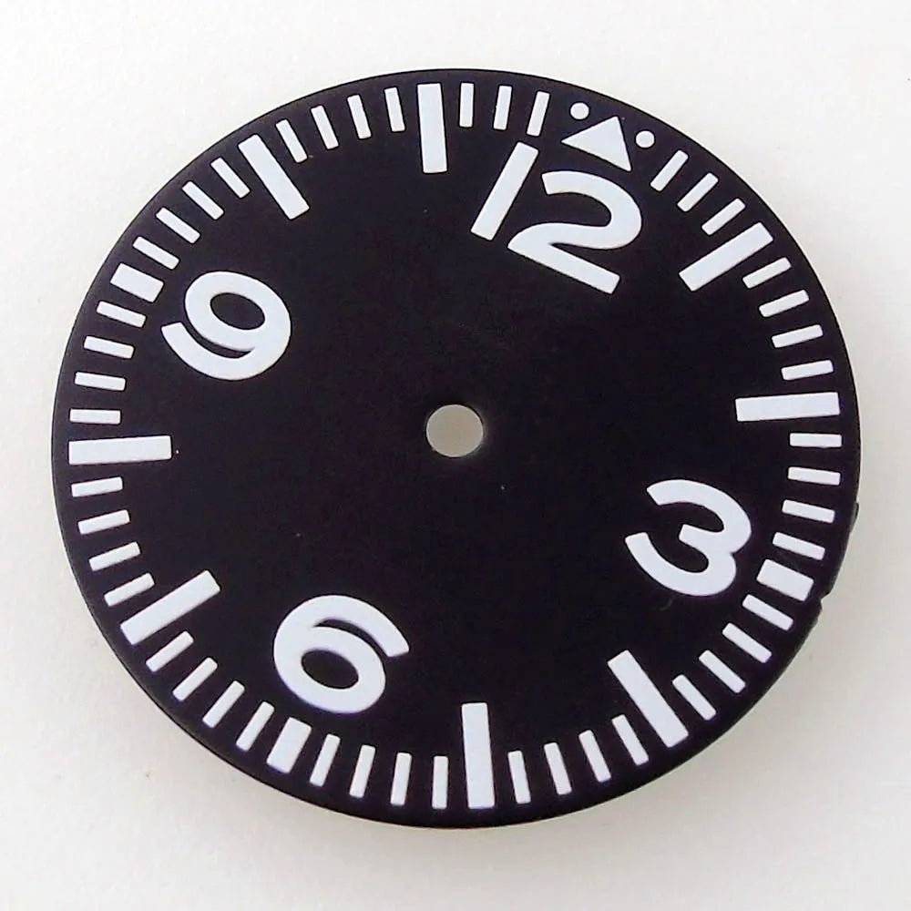 29mm Logo/Sterile Watch Dial Face Hands Set Fit NH 35 NH 36 ET A2824 PT 5000 MIY OTA82 Series DG2813 Movement Green Luminous