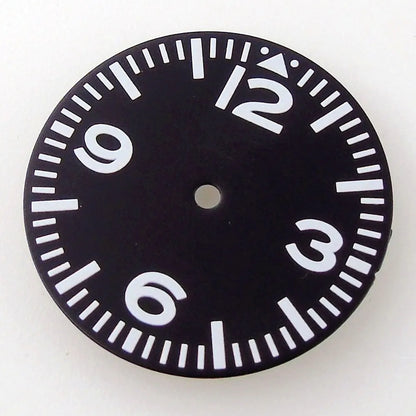 29mm Logo/Sterile Watch Dial Face Hands Set Fit NH 35 NH 36 ET A2824 PT 5000 MIY OTA82 Series DG2813 Movement Green Luminous