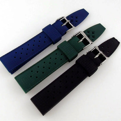 20mm/22mm Watch Band Hole Rubber Strap Pin Clasp Blue/Green/Black Color Watch Parts Replacements