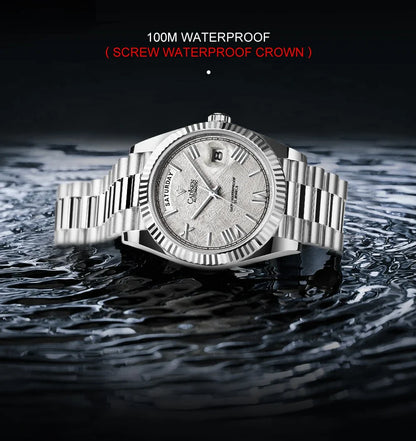 CADISEN C8185 DD40 Day-Date Watch Meteorite Dial  MIYOTA 8285 40MM Sapphire 10Bar