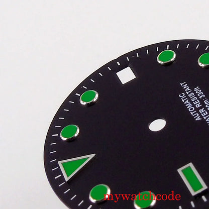 28.5mm Black White Sterile Watch Dial For 24 Jewels NH35A NH36A Automatic Movement With Date Window