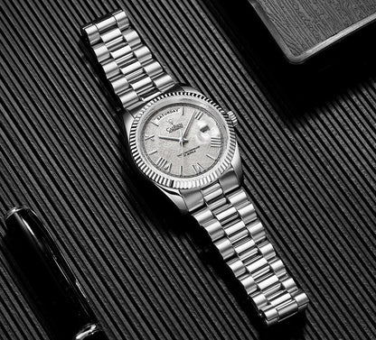CADISEN C8185 DD40 Day-Date Watch Meteorite Dial  MIYOTA 8285 40MM Sapphire 10Bar