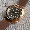 Tandorio CUSN8 Solid Bronze Turtle Watch TD239PT5000 NH35A 44mm 20bar diver Sapphire