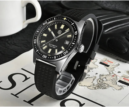 San Martin 62mas V4 Diver SN0007G 41mm NH35 Automatic AR Sapphire  Date Window 20bar c3 Luminous