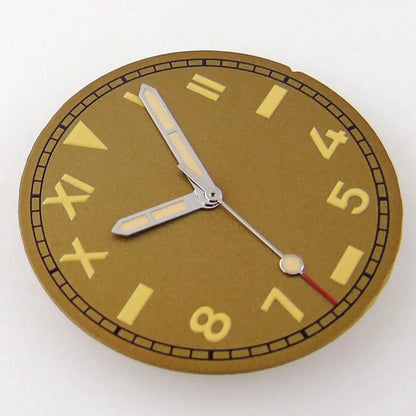 For NH35 NH36 MIYOTA 82 Series ETA 2836 2824 Automatic Movement 29MM California Black Super Luminous Watch Dial Face Hands Set