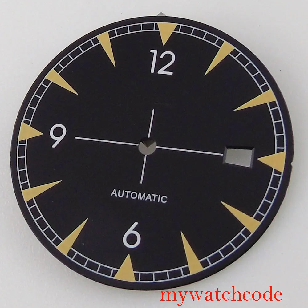 33.5mm Watch Dial Hands Replacement For NH35A NH36A Movement Luminous Marks