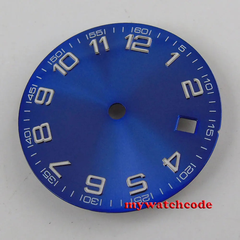 29.2mm silver/black/blue wtach dial date window fit for Miyota 8215/Mingzhu 2813 automatic movement men's watch