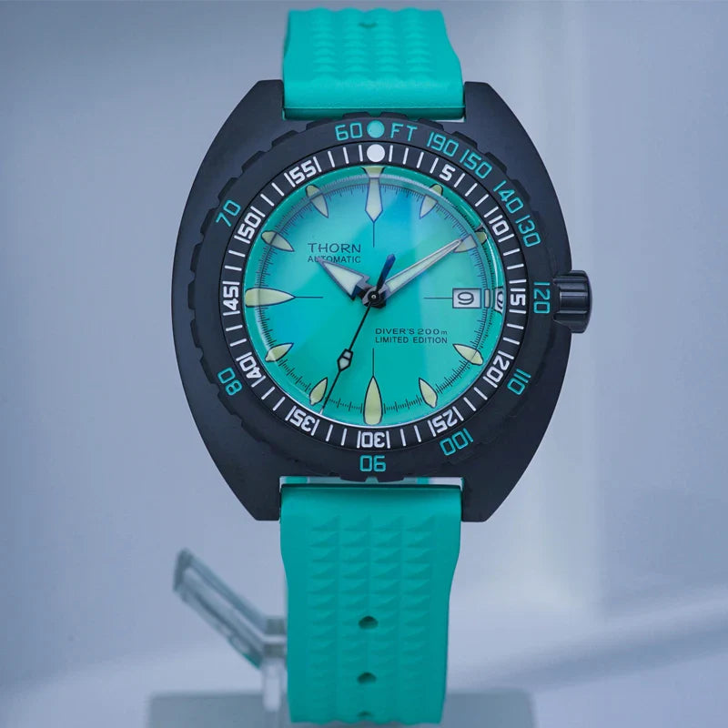 THORN SHY020 Turtle SUB 300T Automatic NH35 44mm AR Sapphire Glass C3 Luminous 200Bar Diver