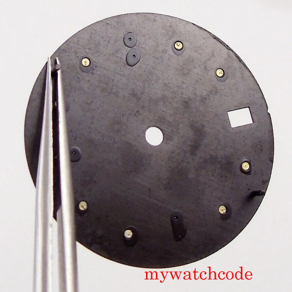 28.5mm Black White Sterile Watch Dial For 24 Jewels NH35A NH36A Automatic Movement With Date Window