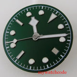 30.5mm Black Blue Green Watch Dial For NH35A MIYOTA 8215 821A 8205 Mingzhu 2813 Movement With Date Window Wristwatch Replacement