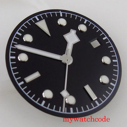 30.5mm Black Blue Green Watch Dial For NH35A MIYOTA 8215 821A 8205 Mingzhu 2813 Movement With Date Window Wristwatch Replacement