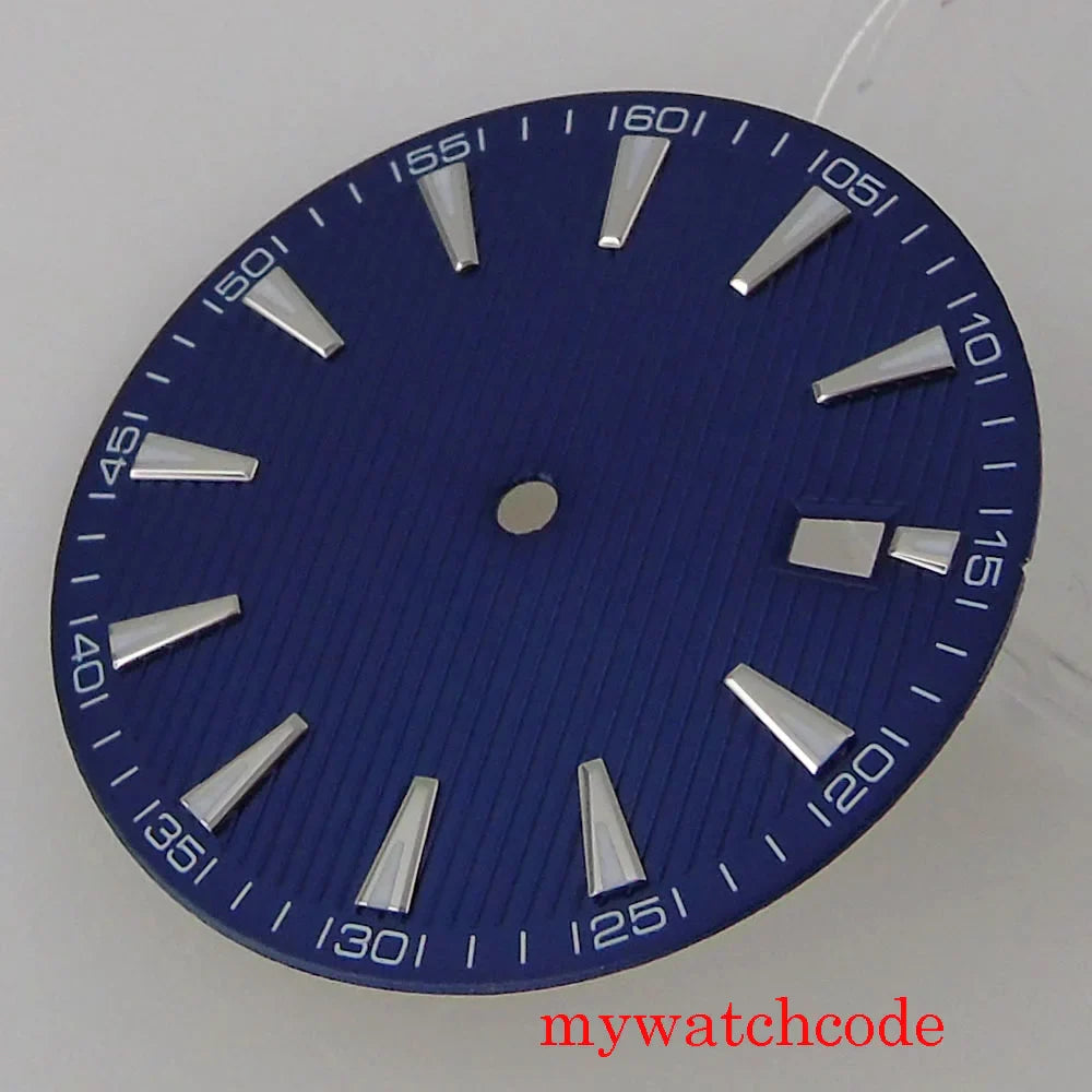 For NH35 33.5mm Sterile Watch Dial Face Parts With Date Window Luminous Marks Wistwatch Replacement