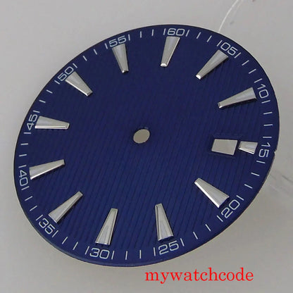 For NH35 33.5mm Sterile Watch Dial Face Parts With Date Window Luminous Marks Wistwatch Replacement