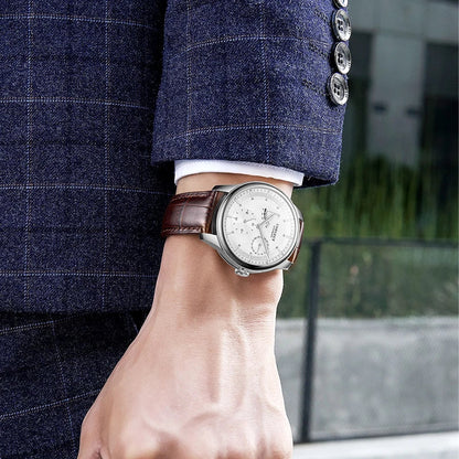 Corgeut 6658 Chronograph Watch Dress 40MM 3ATM Hardlex