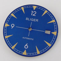 Blue logo dial