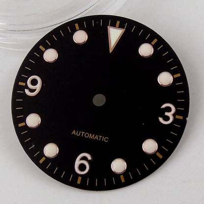 29.2mm Black/Green/Blue Watch Dial Luminous Marks Fit NH35A MH35 Automatic Movement Wristwatch Accessories