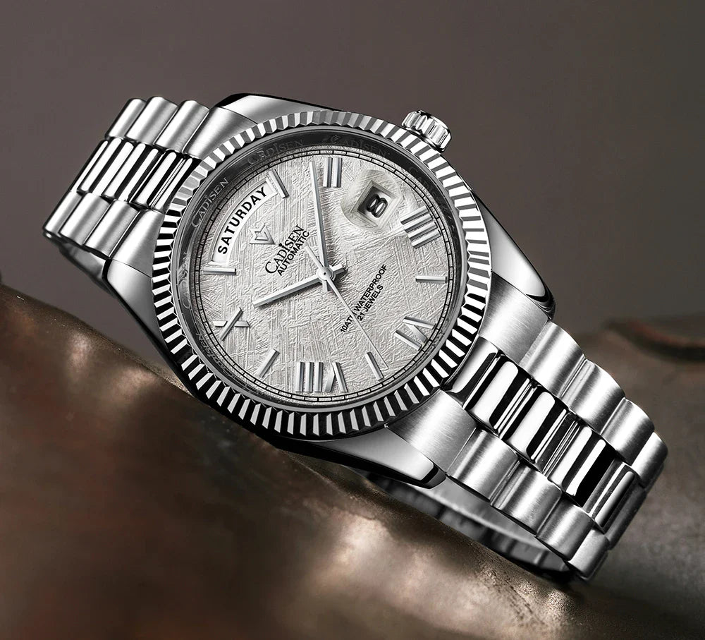 CADISEN C8185 DD40 Day-Date Watch Meteorite Dial  MIYOTA 8285 40MM Sapphire 10Bar