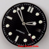 31mm Wave Dial Watch Face Hands Fit for NH35A ETA 2824 PT5000 ST2130 Miyota 8215 821A DG2813 3804 Movement Date Luminous Dial