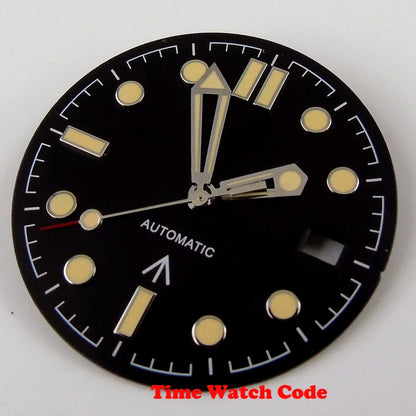 31mm Wave Dial Watch Face Hands Fit for NH35A ETA 2824 PT5000 ST2130 Miyota 8215 821A DG2813 3804 Movement Date Luminous Dial