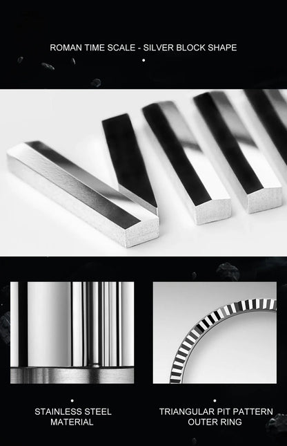 CADISEN C8185 DD40 Day-Date Watch Meteorite Dial  MIYOTA 8285 40MM Sapphire 10Bar