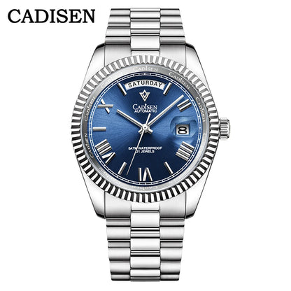 CADISEN C8185 DD40 Day-Date Watch Meteorite Dial  MIYOTA 8285 40MM Sapphire 10Bar