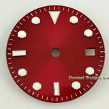 28.5mm Watch Dial Red Snowflake Watch Hands Sterile Dial Fit NH35 ETA2824 2836 Miyota 8215 821A,DG2813 3804 Movement PT5000 Sw200
