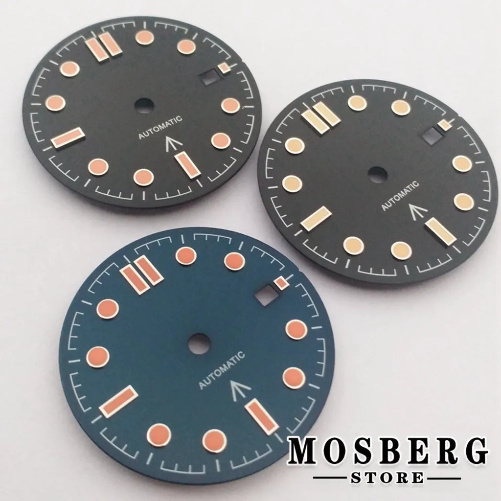 31mm Maker Watch Dial Watch Hands With Date Window Sterile Luminous For NH35 NH36 ETA2824 2836 Miyota8215 8205 DG2813 Movement