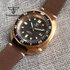 Tandorio CUSN8 Solid Bronze Turtle Watch TD239PT5000 NH35A 44mm 20bar diver Sapphire