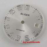29.2mm silver/black/blue wtach dial date window fit for Miyota 8215/Mingzhu 2813 automatic movement men's watch