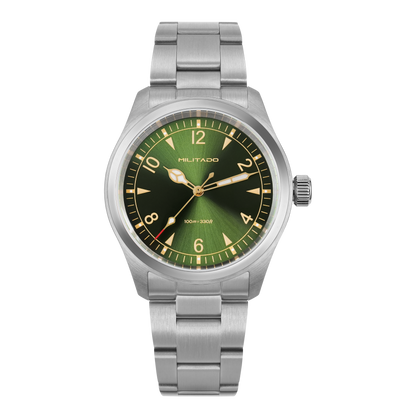 ★11.11 Sale★Militado 38mm Sapphire Crystal Field Watch ML08 Grey Dial