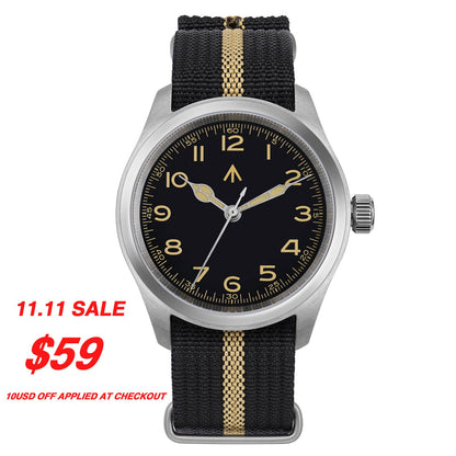 ★11.11 Sale★Militado 38mm Retro VH31 Military Watch ML08