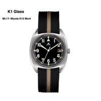 Black Dial-G12-Calendar-Khaki Nylon