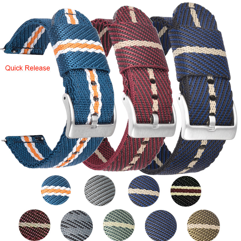 Militado Nylon Canvas Strap Watchband 20mm
