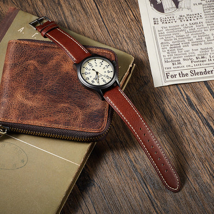 Italian vegetable tanned leather strap quick release watch strap 18 20 22mm