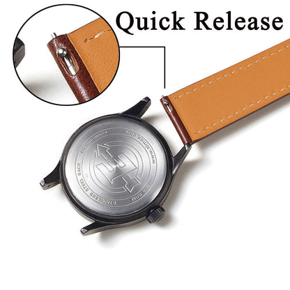 Italian vegetable tanned leather strap quick release watch strap 18 20 22mm