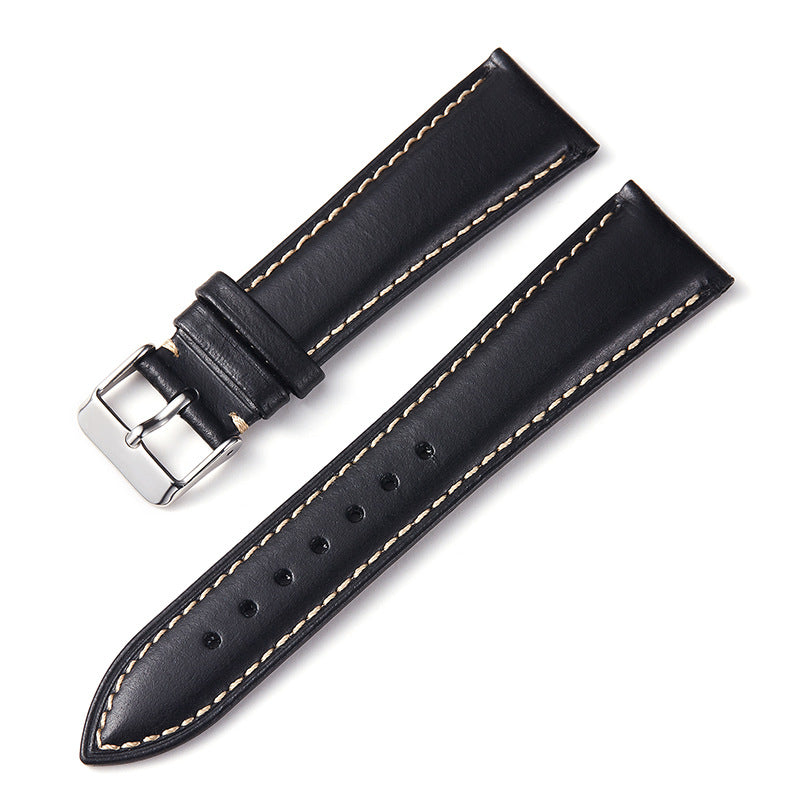 Vintage Oil Wax Leather Watch Strap Cowhide Watchband 18mm 19mm 20mm 21mm 22mm