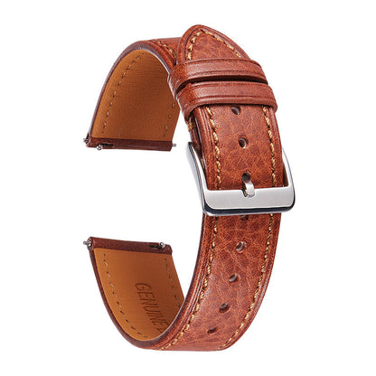 Italian vegetable tanned leather strap quick release watch strap 18 20 22mm