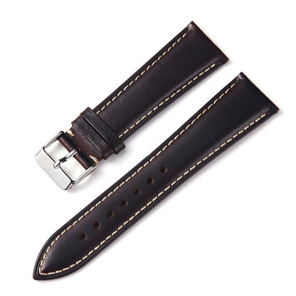 Vintage Oil Wax Leather Watch Strap Cowhide Watchband 18mm 19mm 20mm 21mm 22mm