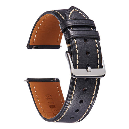 Italian vegetable tanned leather strap quick release watch strap 18 20 22mm