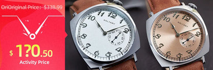 Baltany 38MM Military Watch Men  S2076 NH38 Automation Stainless Steels 100m Waterproof Vintage Khaki Aviation Homage Watch