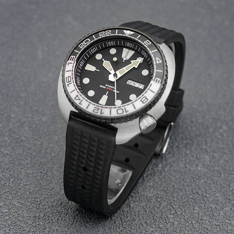 Golden Sterile Turtle SKX6105  Abalone NH36A Sapphire 20Bar Ceramic Bezel 44mm