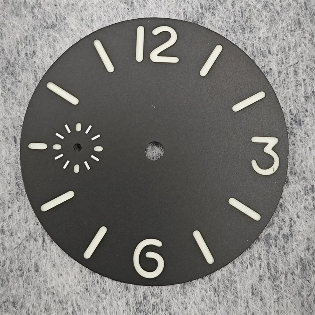 36mm Watch Dial Green Luminous Watch Face Insert Parts Accessories for ETA6497/ Seagull ST36 Movement Watch Repair Parts