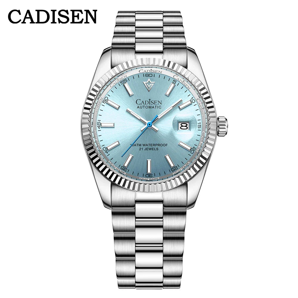 Cadisen C8214 DateJust Watch AR Sapphire MIYOTA 8215 10Bar C3 Lume 40MM