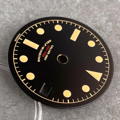 29mm Black White Luminous coating GMT Watch Dial fit NH34 NH34A GMT Automatic Mechanical Men Watch Accessories