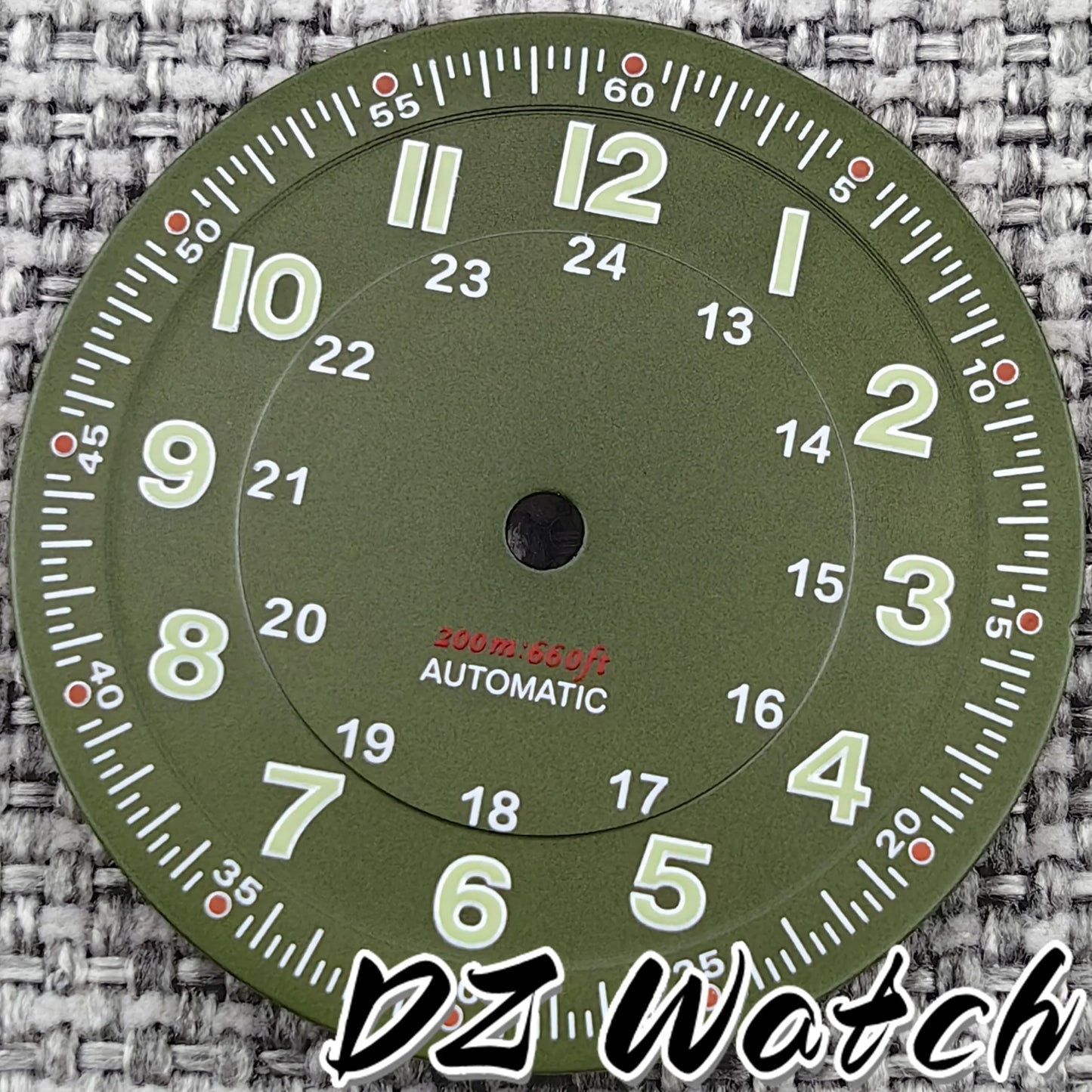 NH35 New 29mm Black/White/Green/Blue Pilot Style Watch Dial Face Set Arabic Numerals Fit NH36 ETA2824 PT5000 Automatic Movement