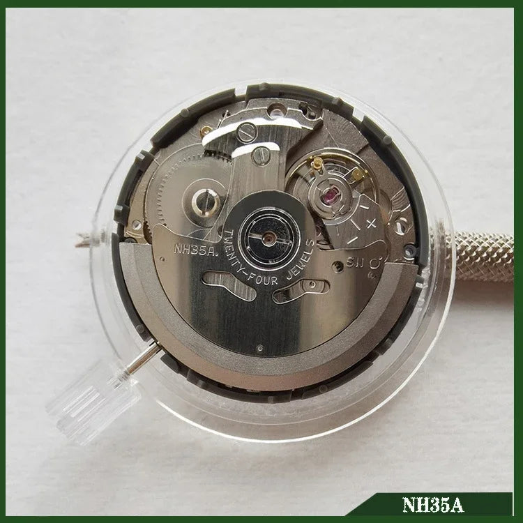 Japan Geniune NH35A Premium Mechanical Movement NH35 White Date wheel 24 Jewels Automatic Self-winding High Accuracy Movt Replace