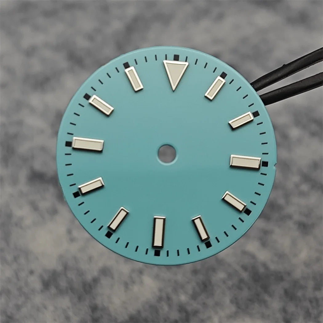 29mm Watch Dial with Green Luminous Colourful No Calendar Window Watch Faces for NH35/ ETA 2836/Japan 8215/Mingzhu 2813 Movement